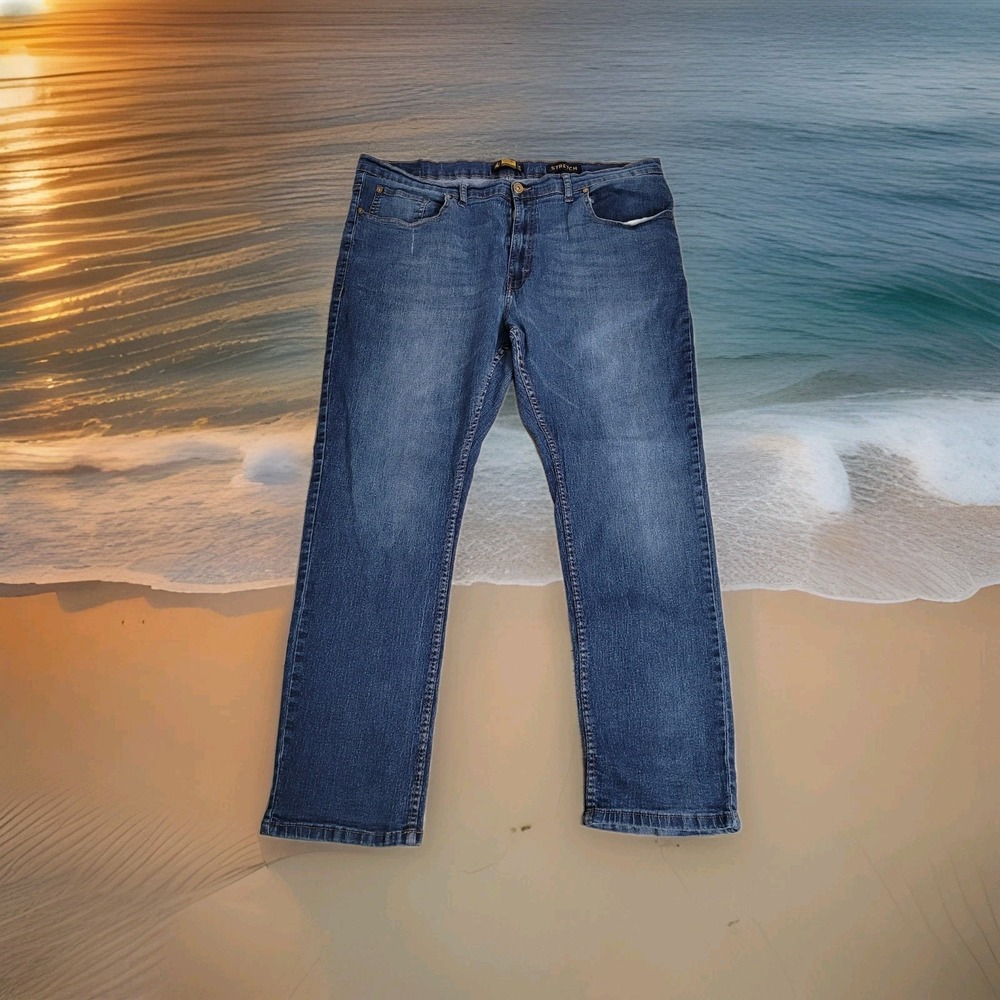 👖Rugby University Jeans Men's 44x30 Blue Denim High Rise Stretch Preppy Outdoor